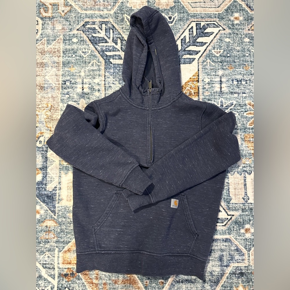 Midnight Carhart quarter zip hoodie